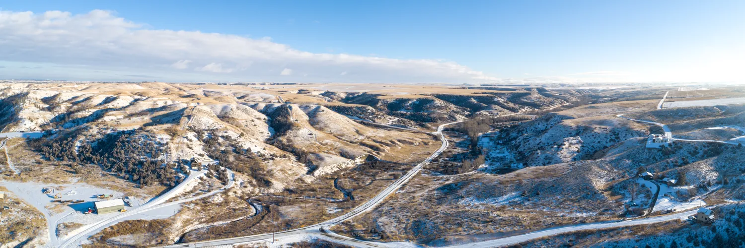 Near the Yellowstone River, south of Billings, MT