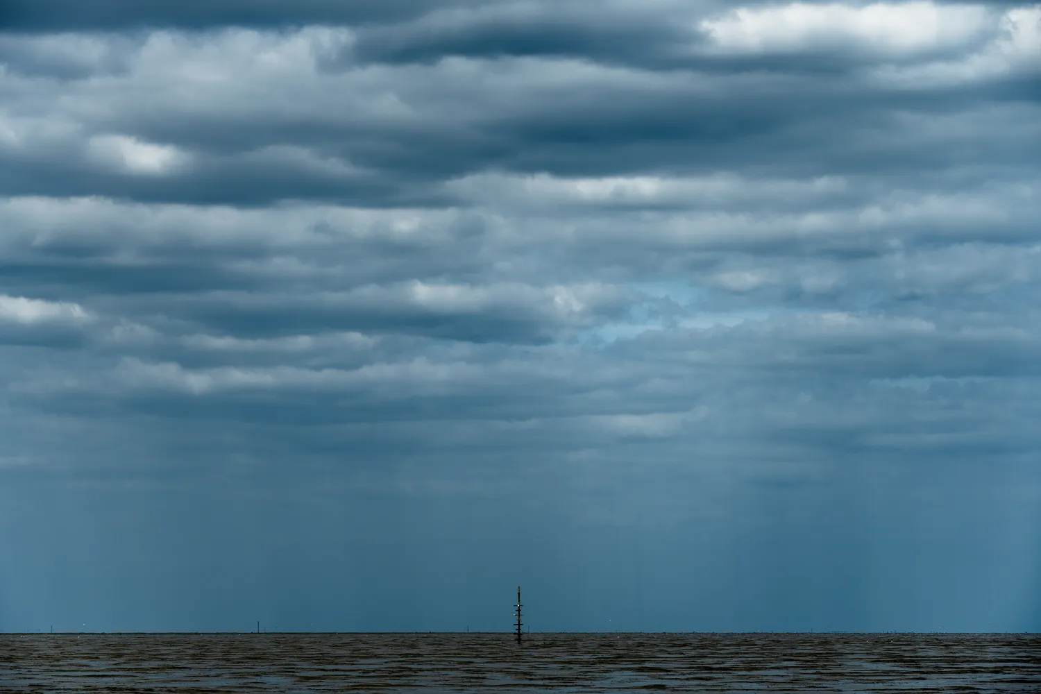 Walking along The Broomway, Maplin Sands.