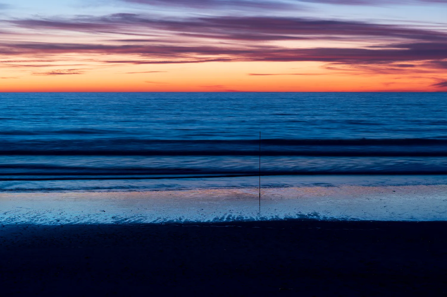 Sunset on the first day of 2021 from the beach at Torrey Pines.