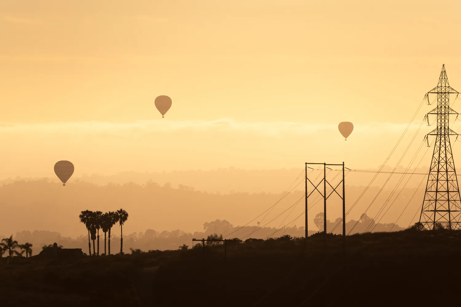 Balloons over North County, San Diego, CA.