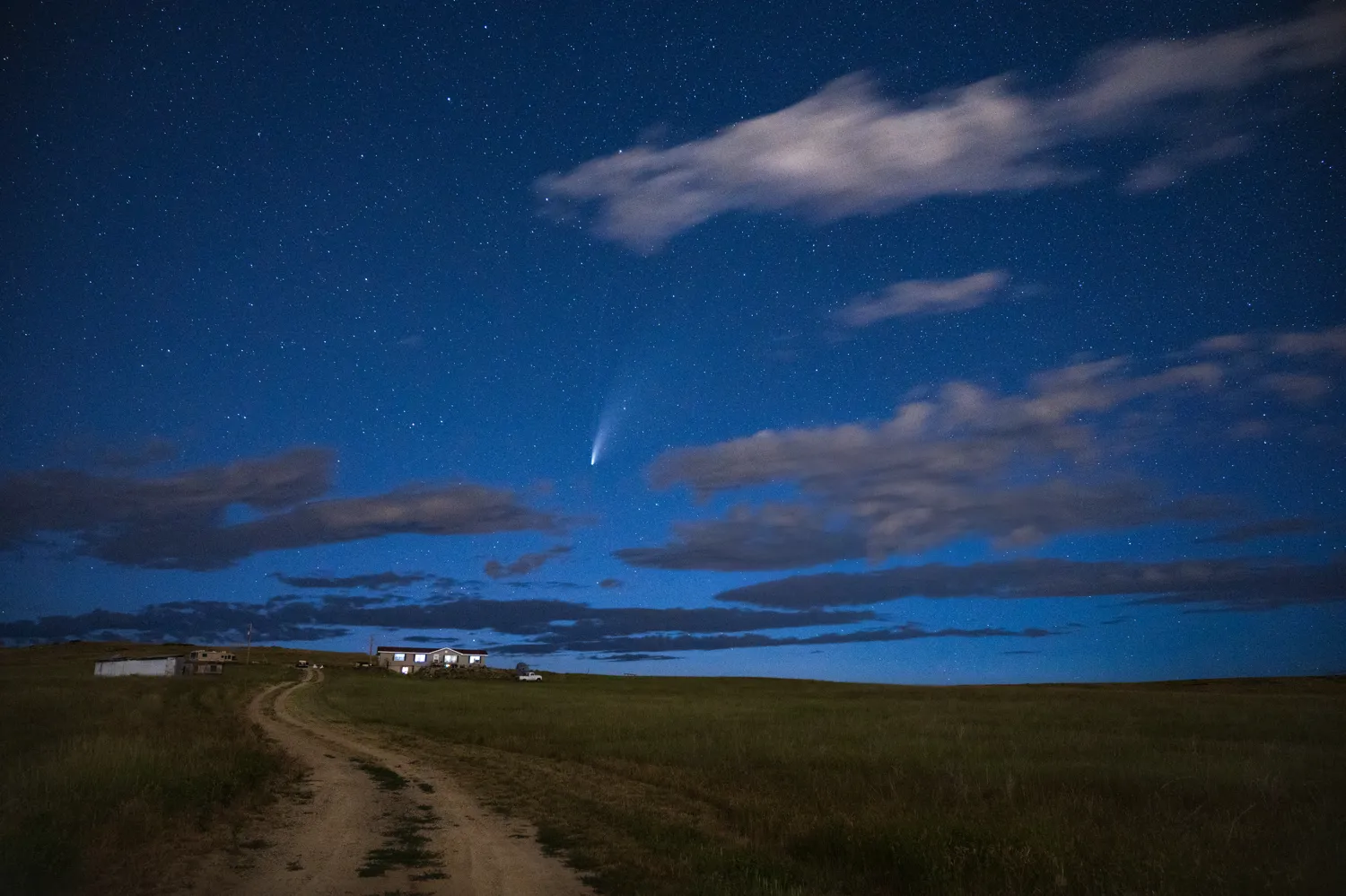 Comet NEOWISE, somewhere west of Billings, MT.