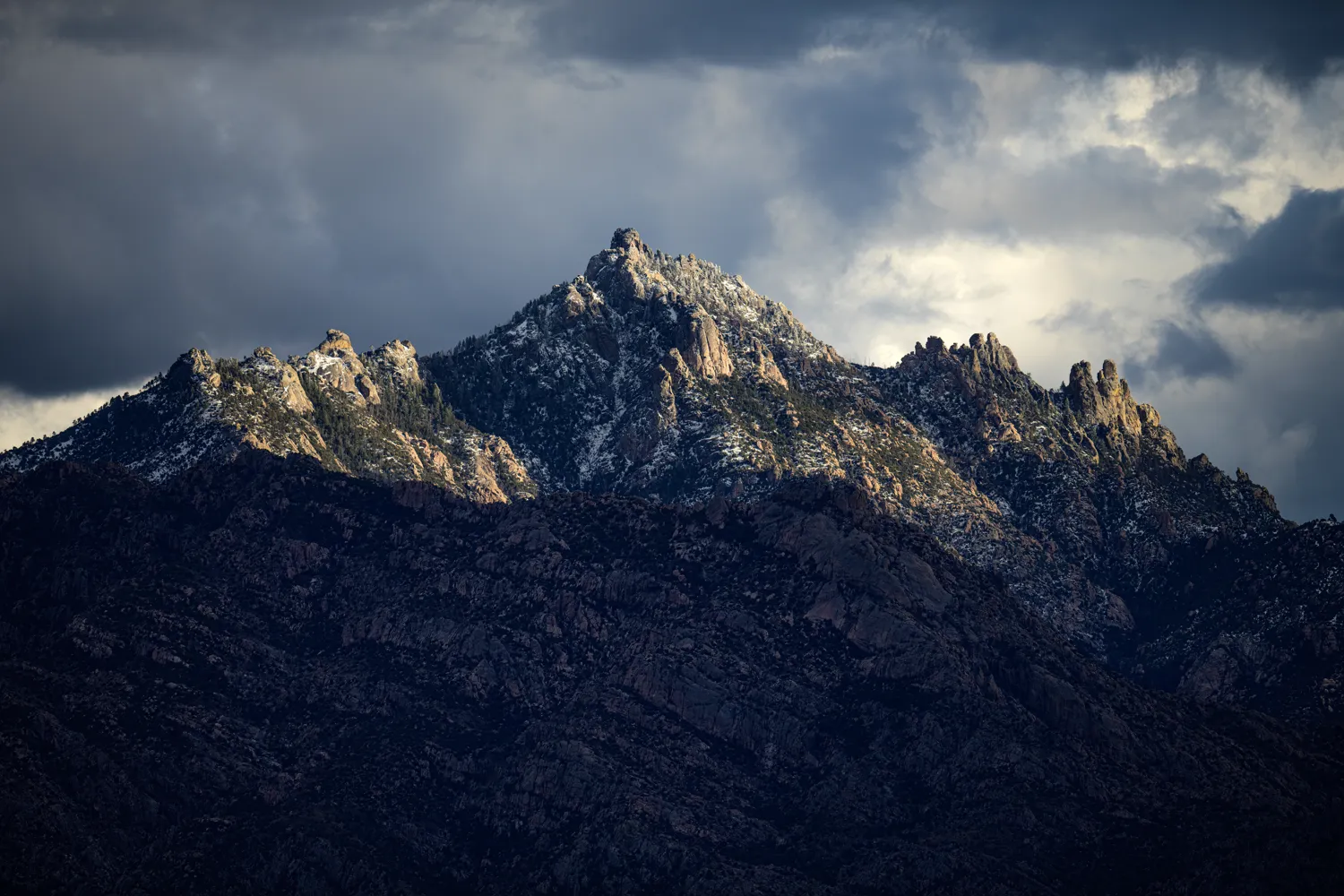 Looking towards the Santa Catalina Mountains from somewhere north of Tucson.