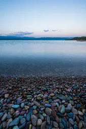 Sundown at Flathead Lake