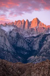 Alpenglow on Mount Whitney