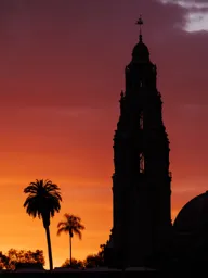 California Tower at Sunset