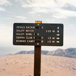 Mount Baldy Signpost